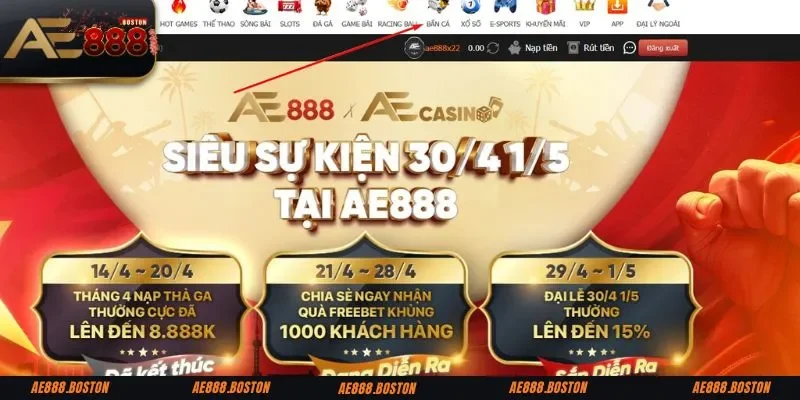 Cách tham gia trò chơi bắn cá AE888 hấp dẫn