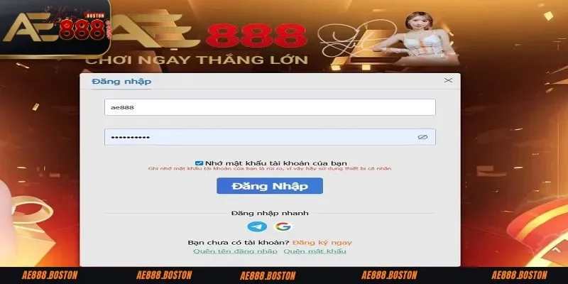 Đăng Nhập AE888 Truy cập vào nhà cái AE888 bảo mật tối ưu